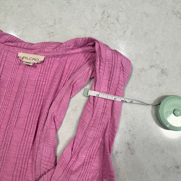 Pilcro Scoop Neck Tank Women’s Small Pink Cotton-Modal Y2K Balletcore Coquette - Picture 6 of 16